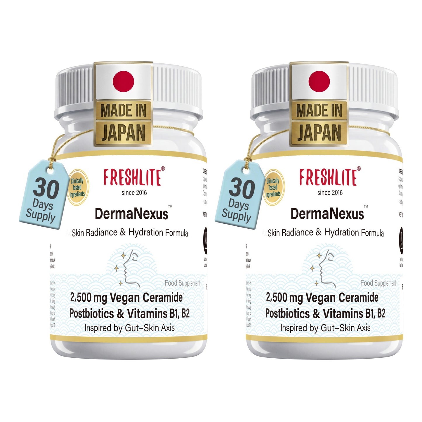 DermaNexus™ | 2500mg Vegan Ceramide. 60-Day Supply, 2 Packs