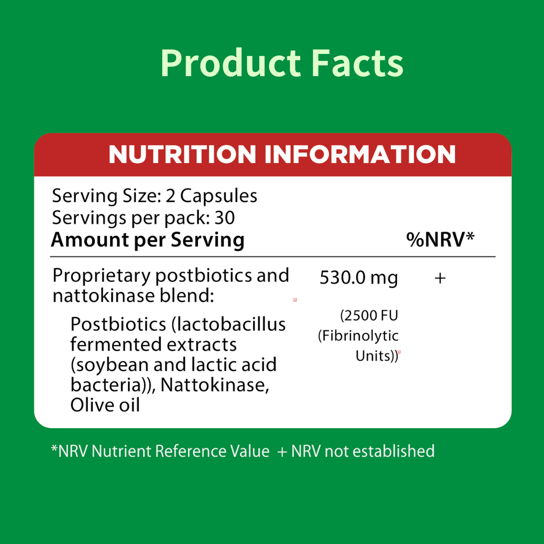 CARDIOVASCULAR SUPPORT - 2500FU Nattokinase & Postbiotics: Natural, Effective Relief from Blood Pressure, Cholesterol & Clot - JNKA Certified