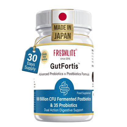 GutFortis™ | 100 Billion CFU Fermented Postbiotics & 35 Probiotics