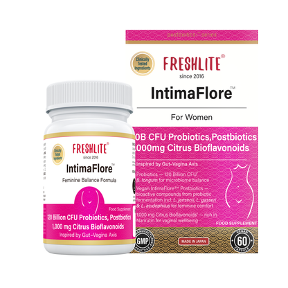 IntimaFlore™ | 120 Billion CFU Probiotics, Postbiotics & 1000 mg Citrus Bioflavonoids