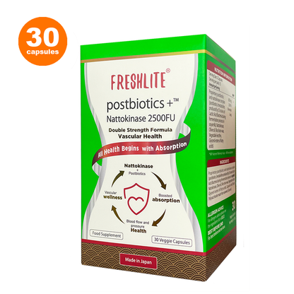 CARDIOVASCULAR SUPPORT - 2500FU Nattokinase & Postbiotics: Natural, Effective Relief from Blood Pressure, Cholesterol & Clot - JNKA Certified